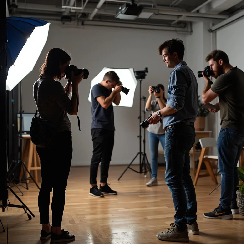 Atelier de photographie en action